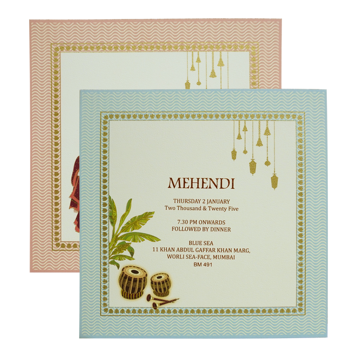 Cream Ganesha Wedding Card Design-King of Cards