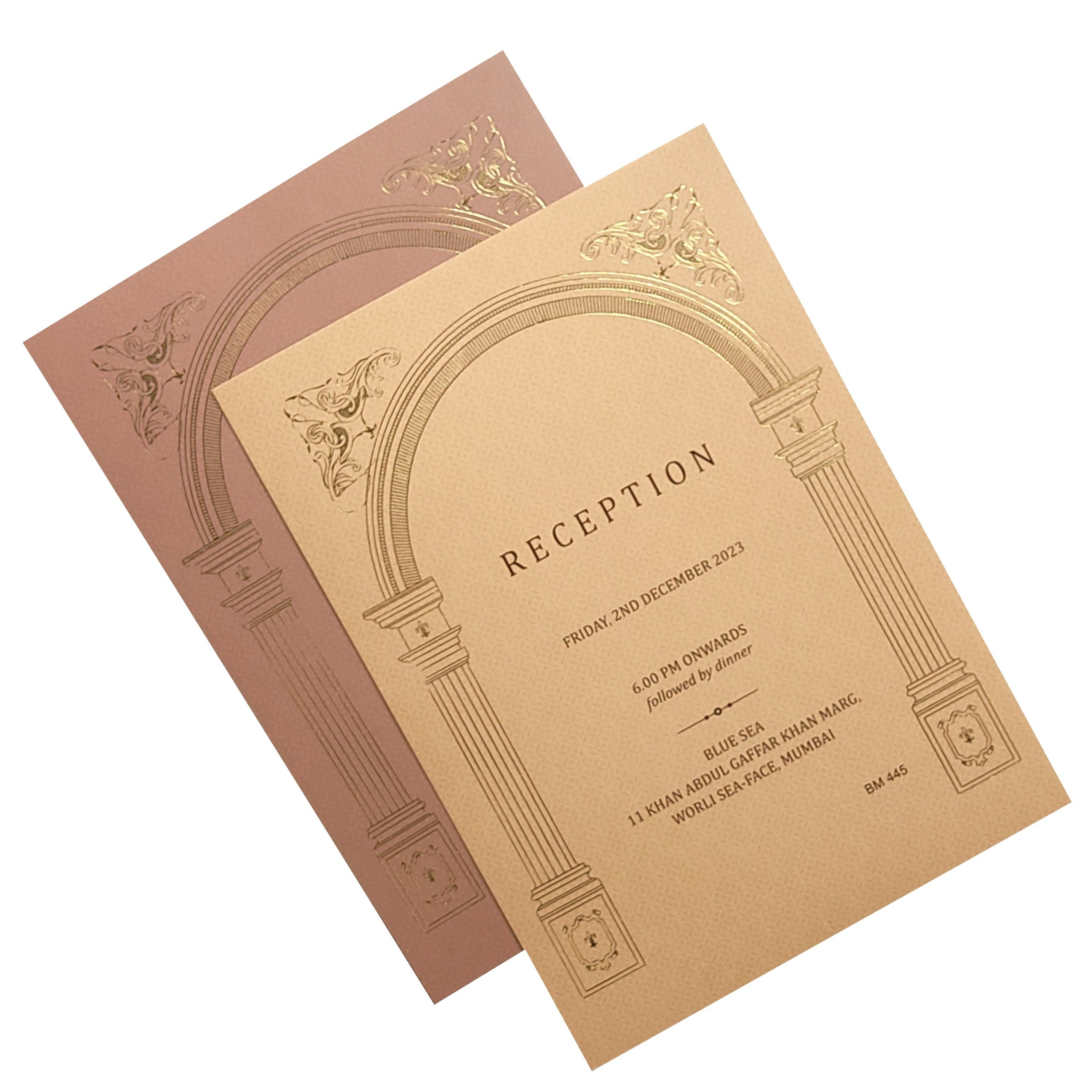 Cream Premium Padded Wedding Card-KBM04450