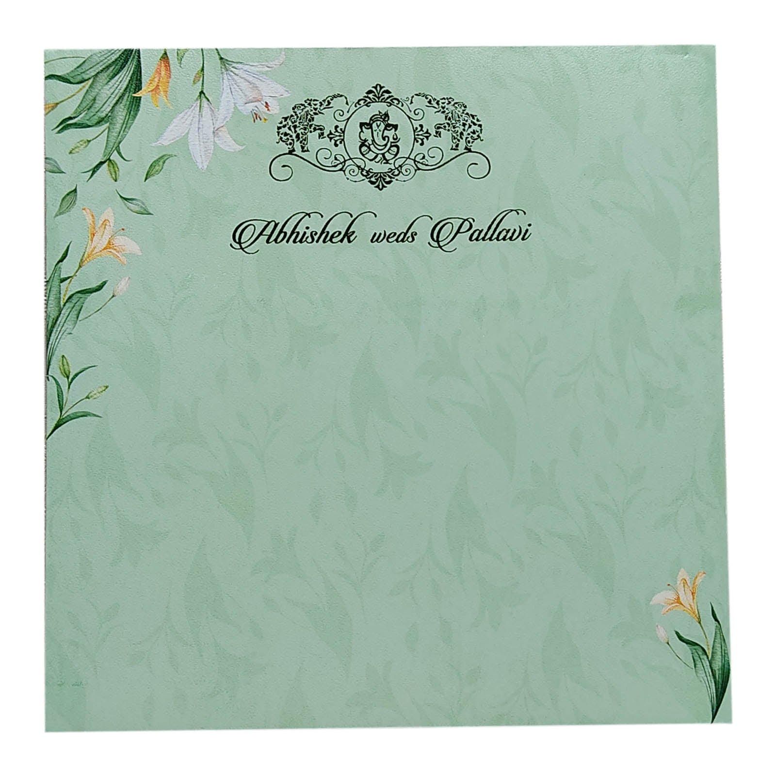 Soft Green Single Sheet Invitation-KRCS6570