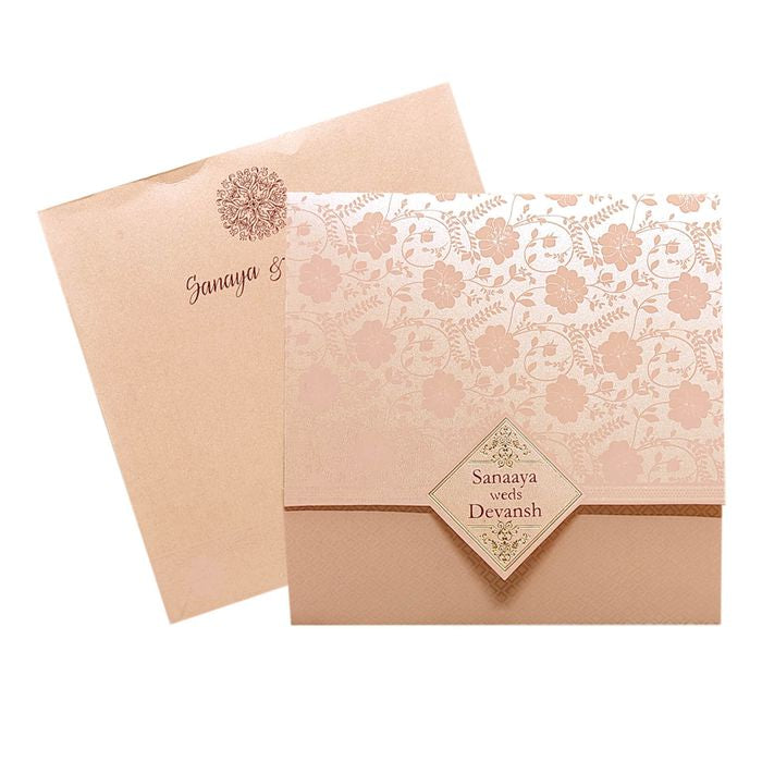 Pink Floral Invitation Card-King of Cards