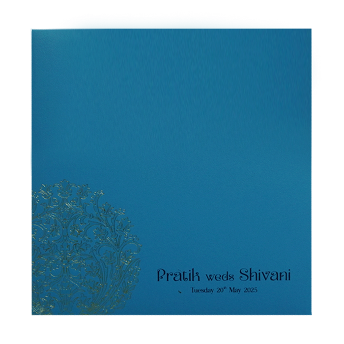 Aqua Blue Premium Invitation Card-King of Cards