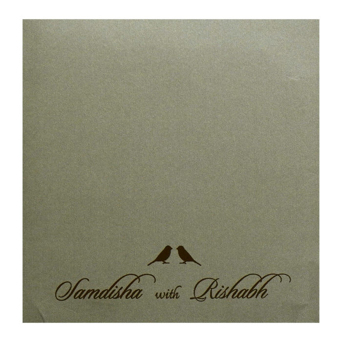 Light Brown MDF Invitation-King of Cards