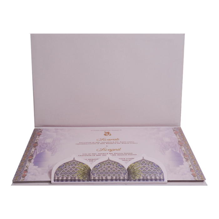 Pink Pop-up Padded Wedding Card Design-King of Cards