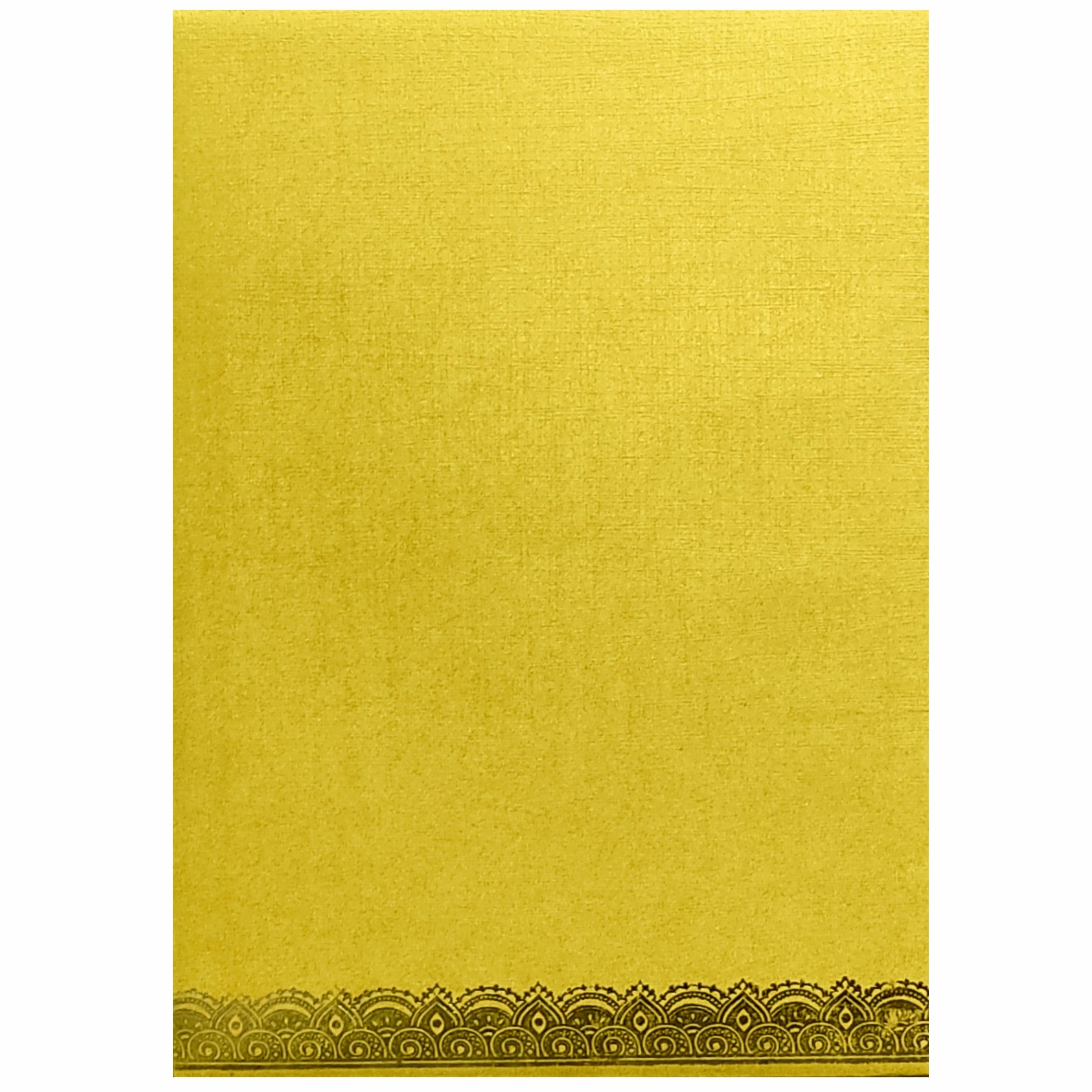 Gold Metallic Royal Gold Foiling Design Invitation Card-KNCM16GG