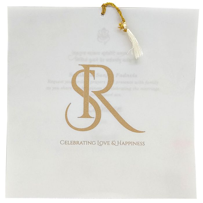 Light Coral Green MDF Invitation-King of Cards