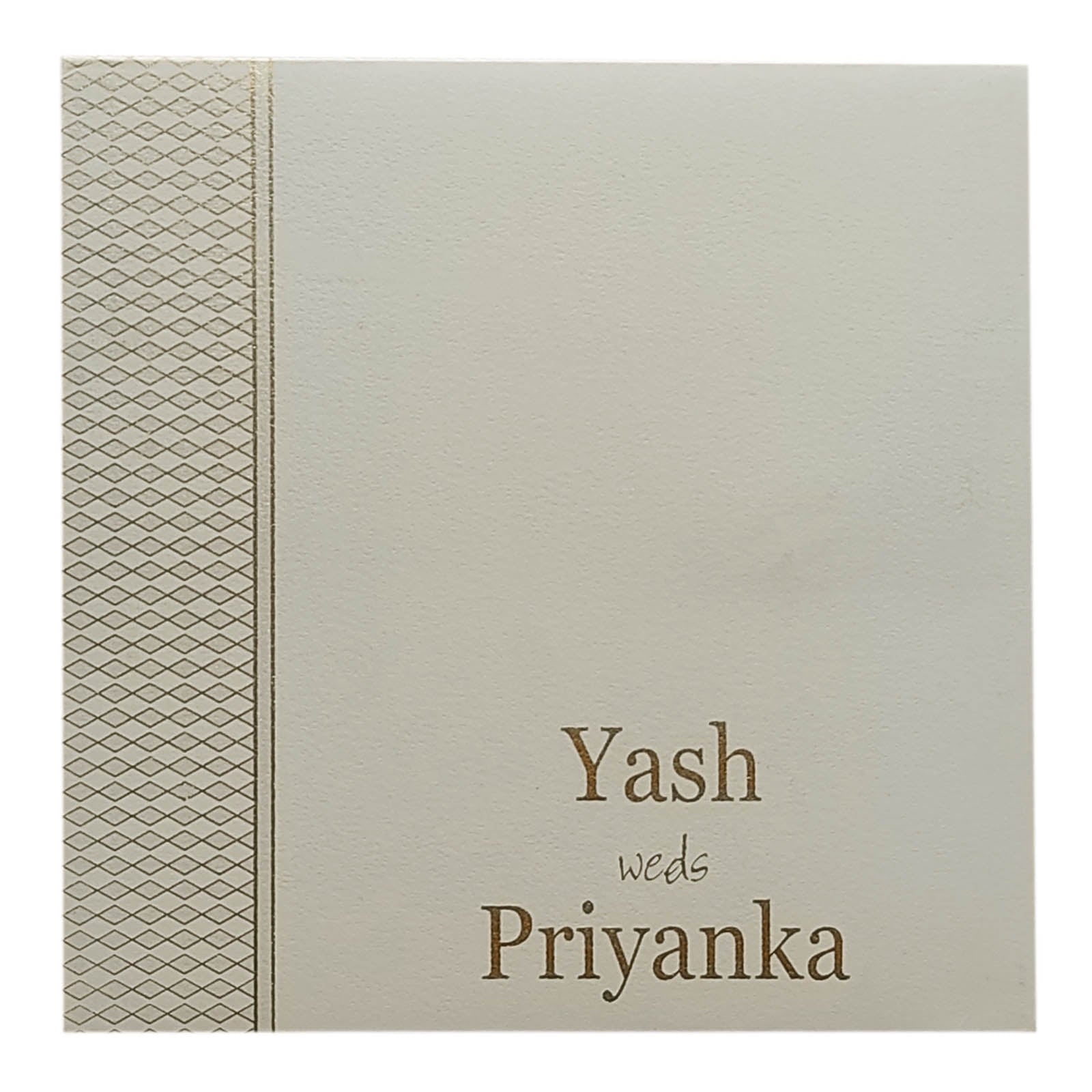 Cream White Single Sheet Invitation-KRCS6220