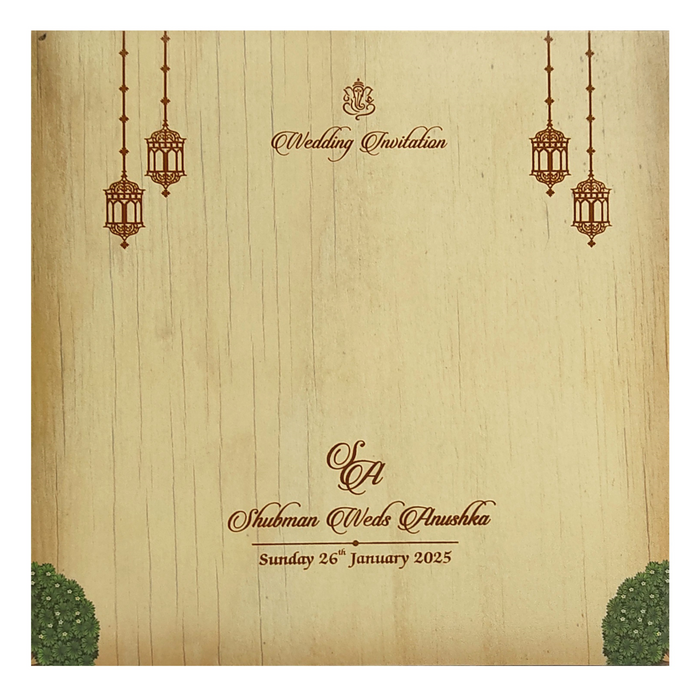 Brown Royal Bride Groom Marriage Invitation Card-King of Cards