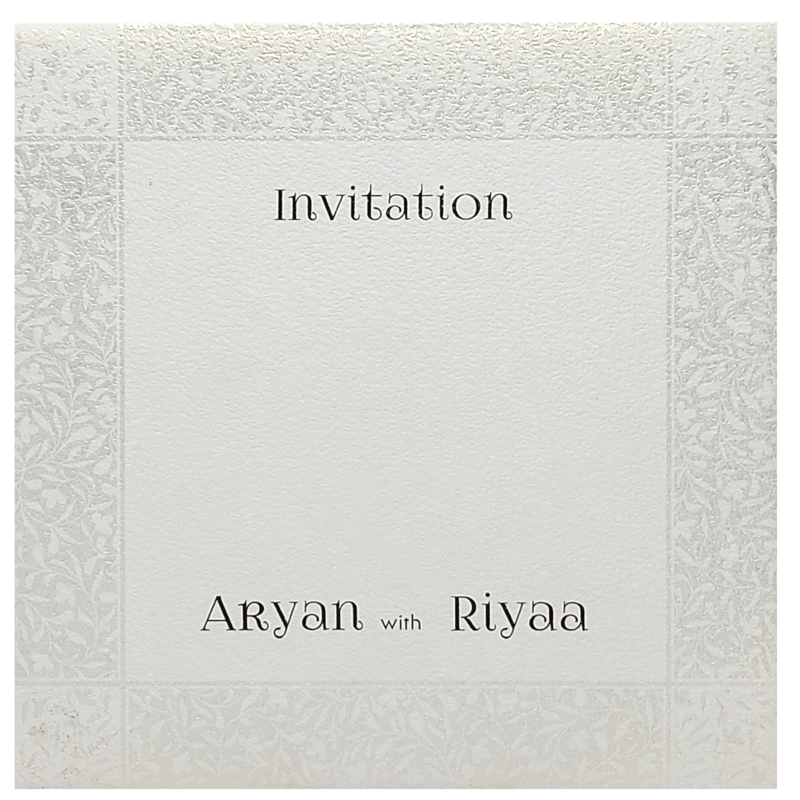 White Invitation Card-KRC28330