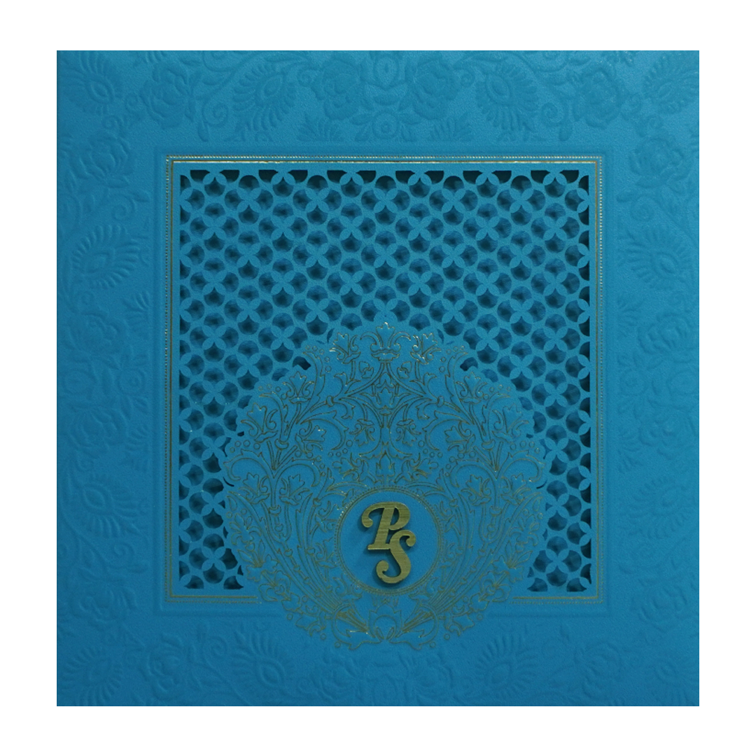 Aqua Blue Premium Invitation Card-KPR24490