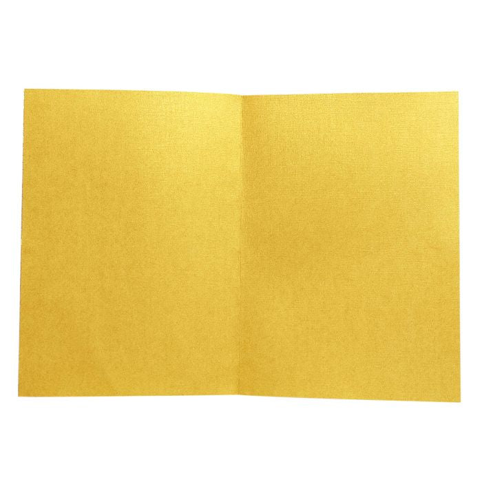 Gold Die Cut Floral Invitation Card With Ganesha-KNCW17GG-King of Cards