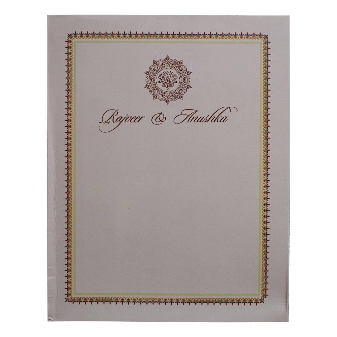 Peach Tracing Wedding Card Design-KRC30170