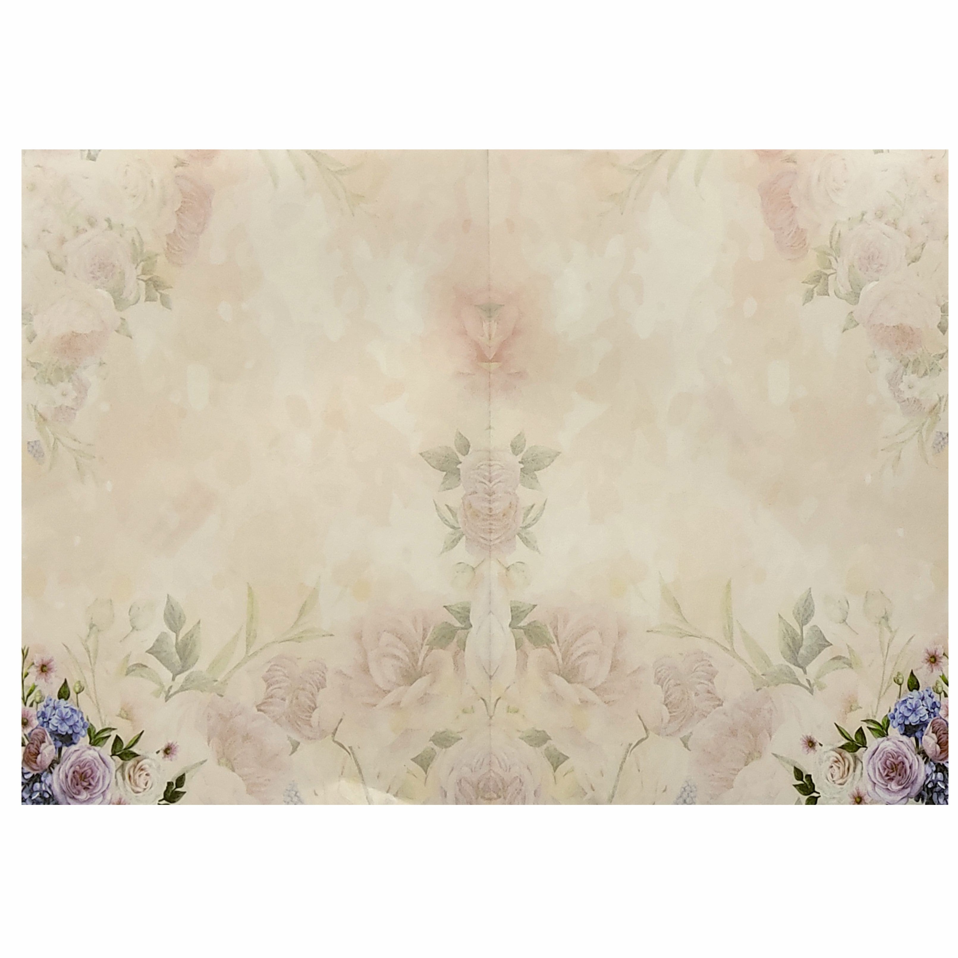 Pink Rose Floral Wedding Card-KNPP683P