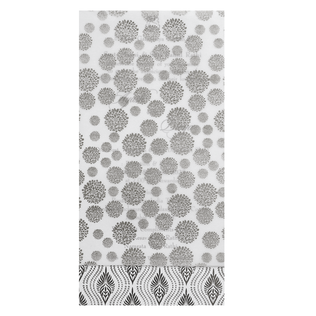 White Tracing Single Sheet Invitation-KRCS7141