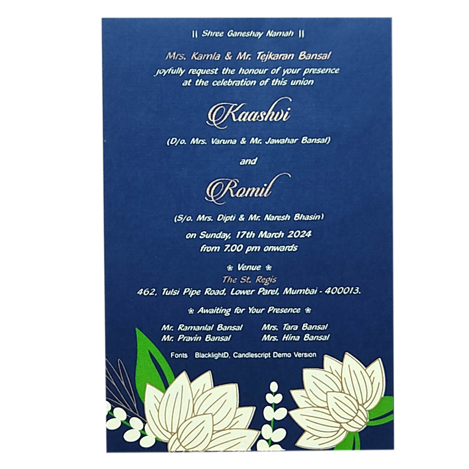 Invitation Card - KRCS6312