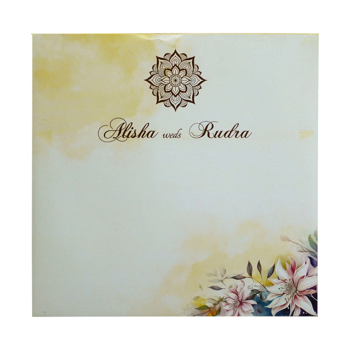 Pastel Floral Tracing Sheet Wedding Invitation-King of Cards