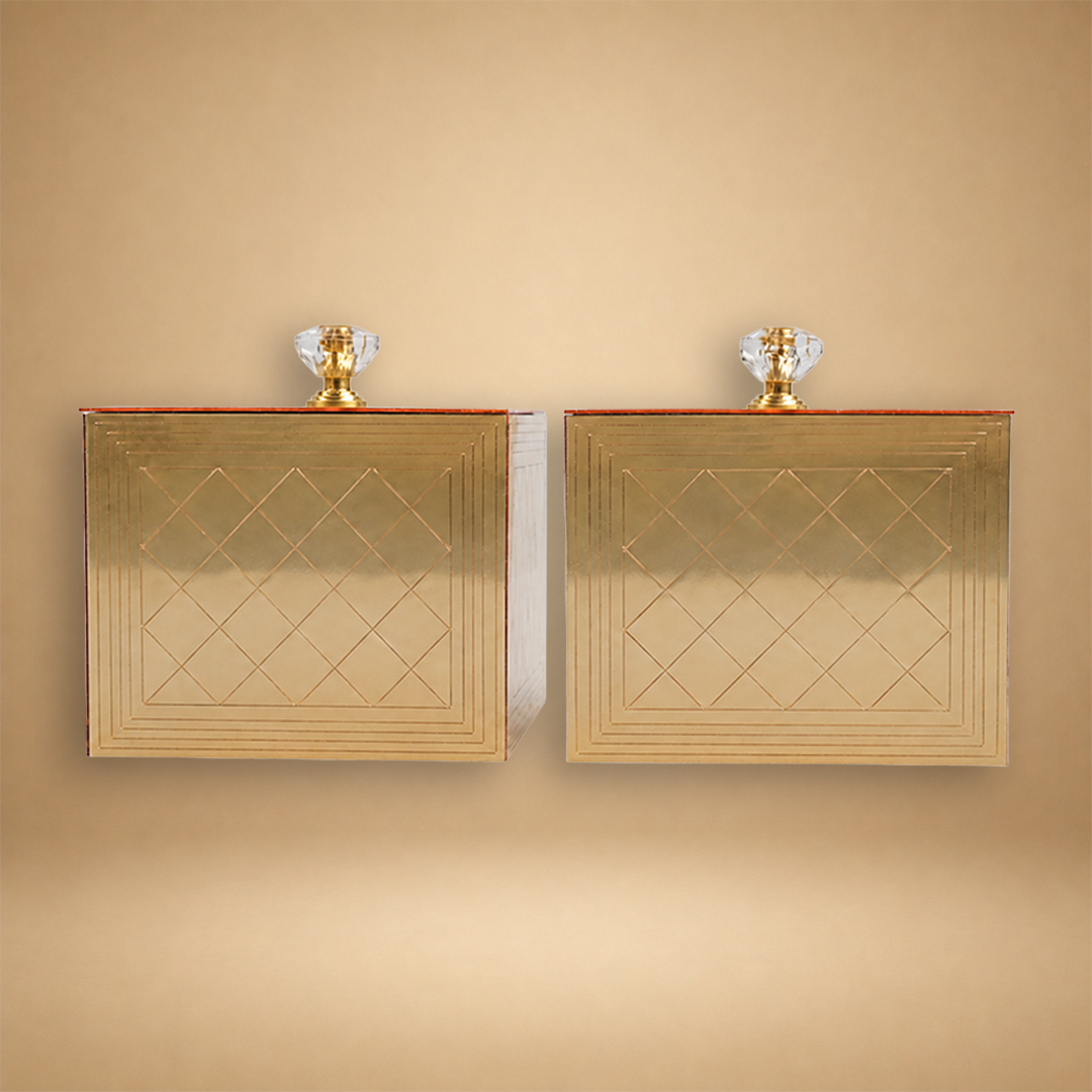 Gold Premium Laser-Cut Luxury Invitation Box - KNLW202546