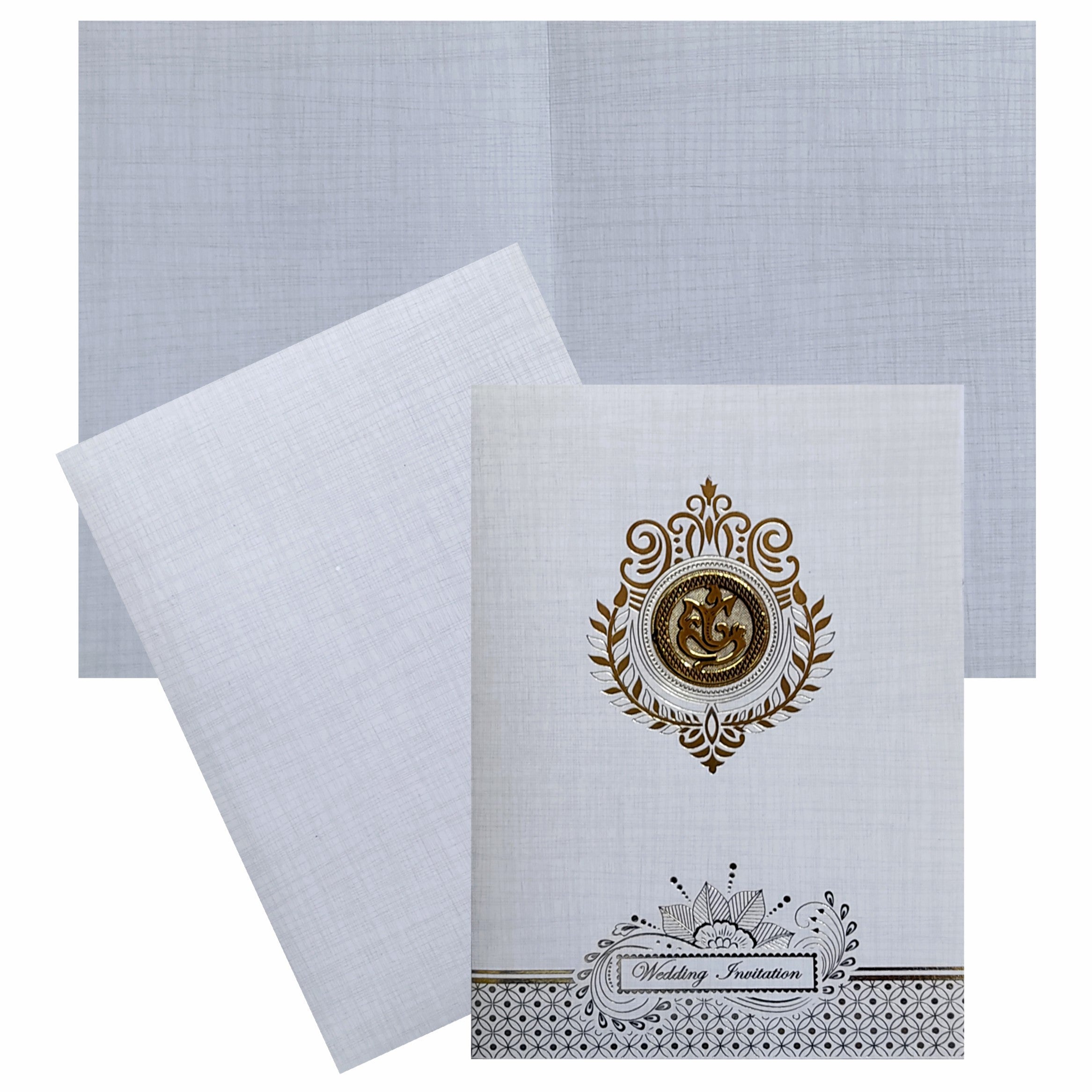 Check out the collection of Grey Ganesha invitation card at best price. &