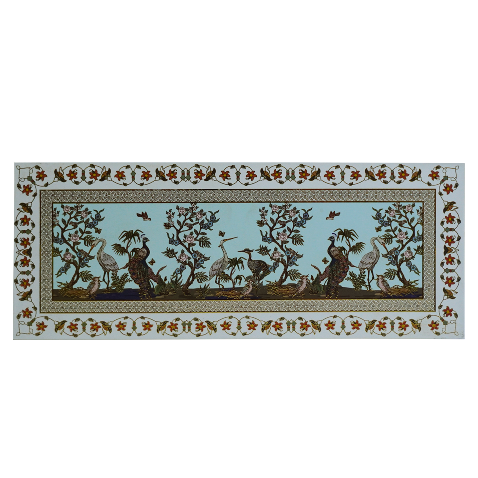 Light Blue Peacock Design Wedding Box Invitation-KBX1202