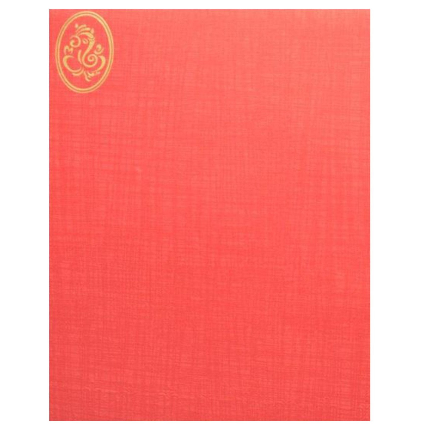Royal Blue Ganesha With Peacock Wedding Card-KNK50051