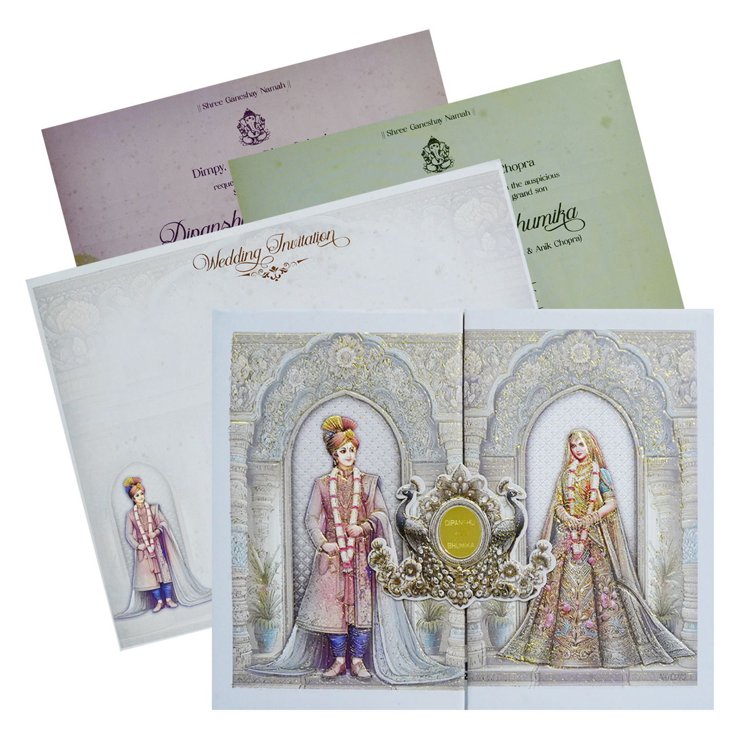 Celebrate in style with customized Light Pale Blue Padded Invitation Order now! ?WhatsApp Support ?Express Delivery.