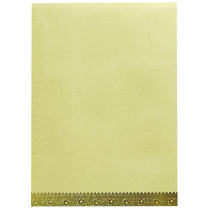 Cream Metallic Gallant Floral Design With Square Ganesha-KNCM15CG-King of Cards