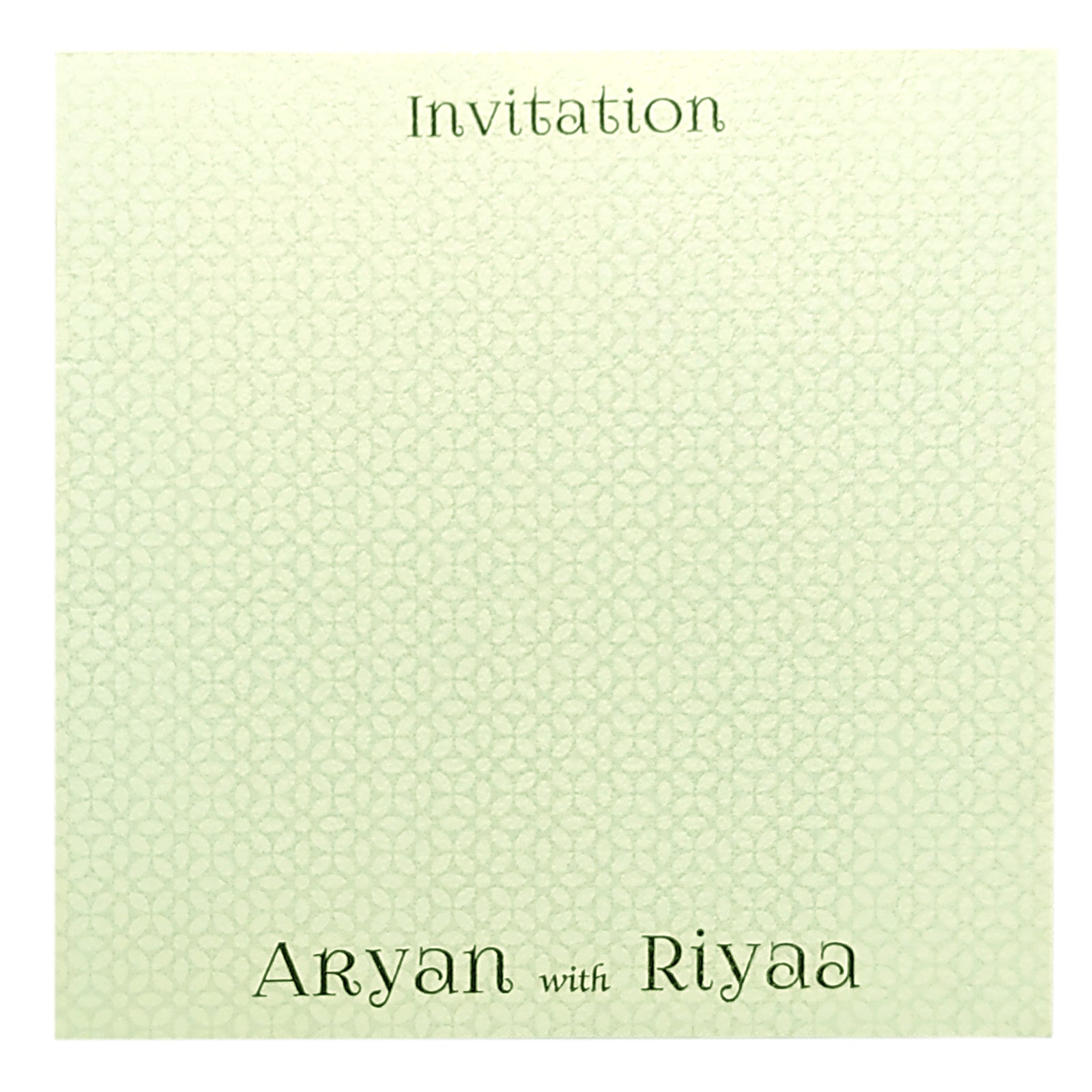 White Embossed Invitation Card-KRC29030