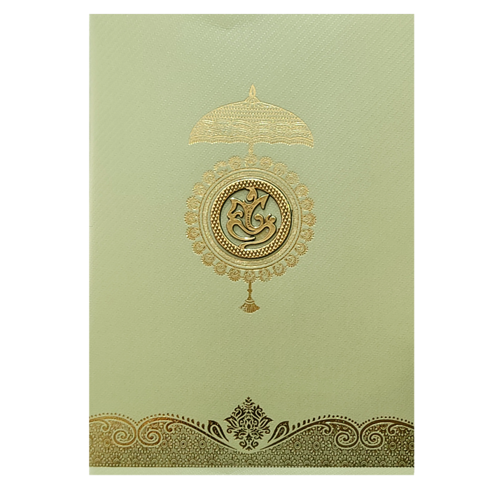 Green Traditional Invitation Card-King of Cards