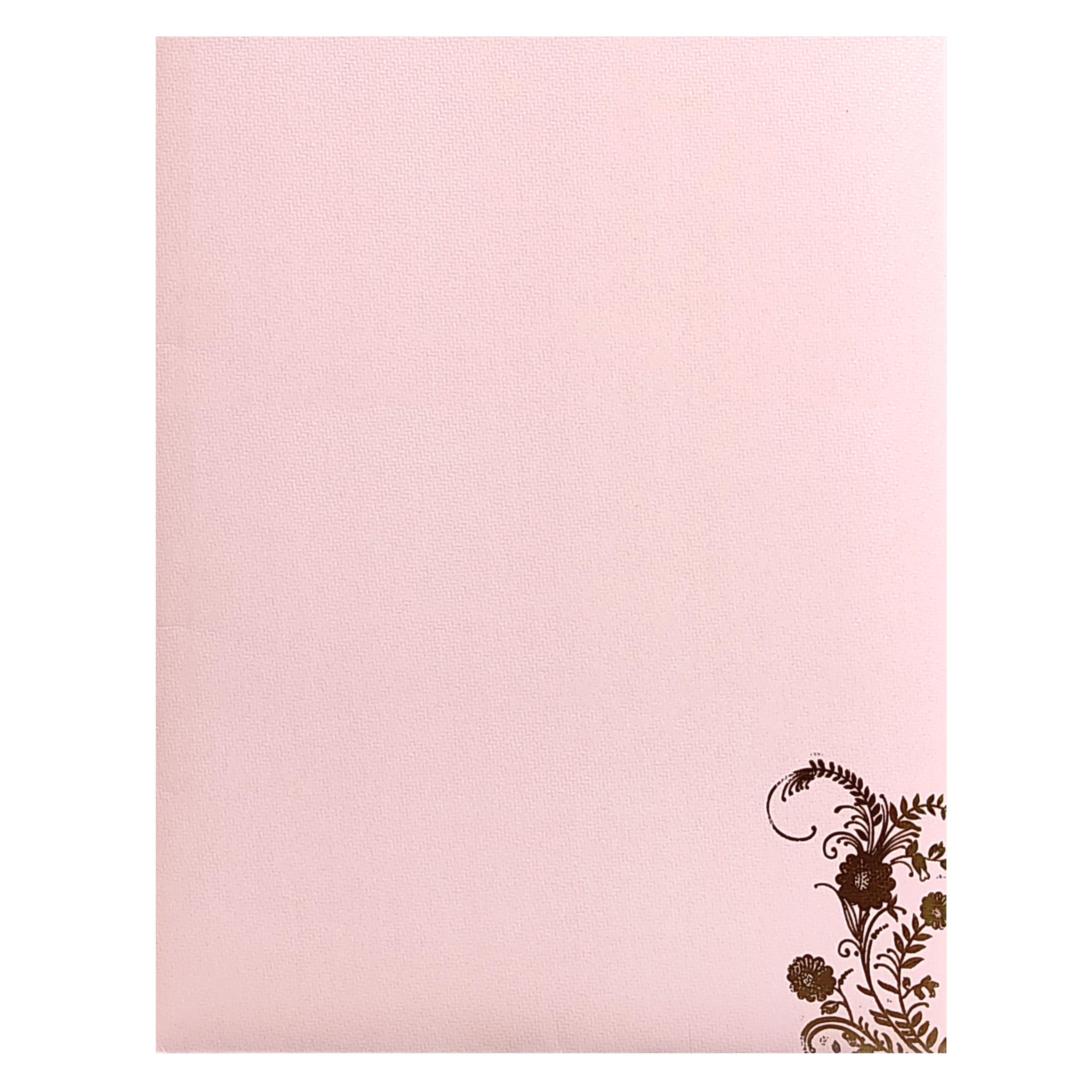Pink Floral Single Sheet Marriage Card-KNPT5027