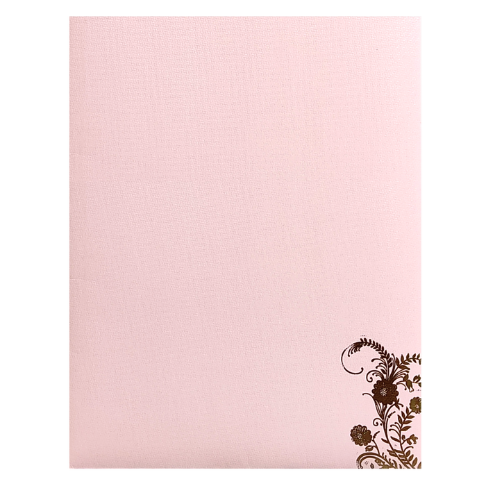 Pink Floral Single Sheet Marriage Card-King of Cards