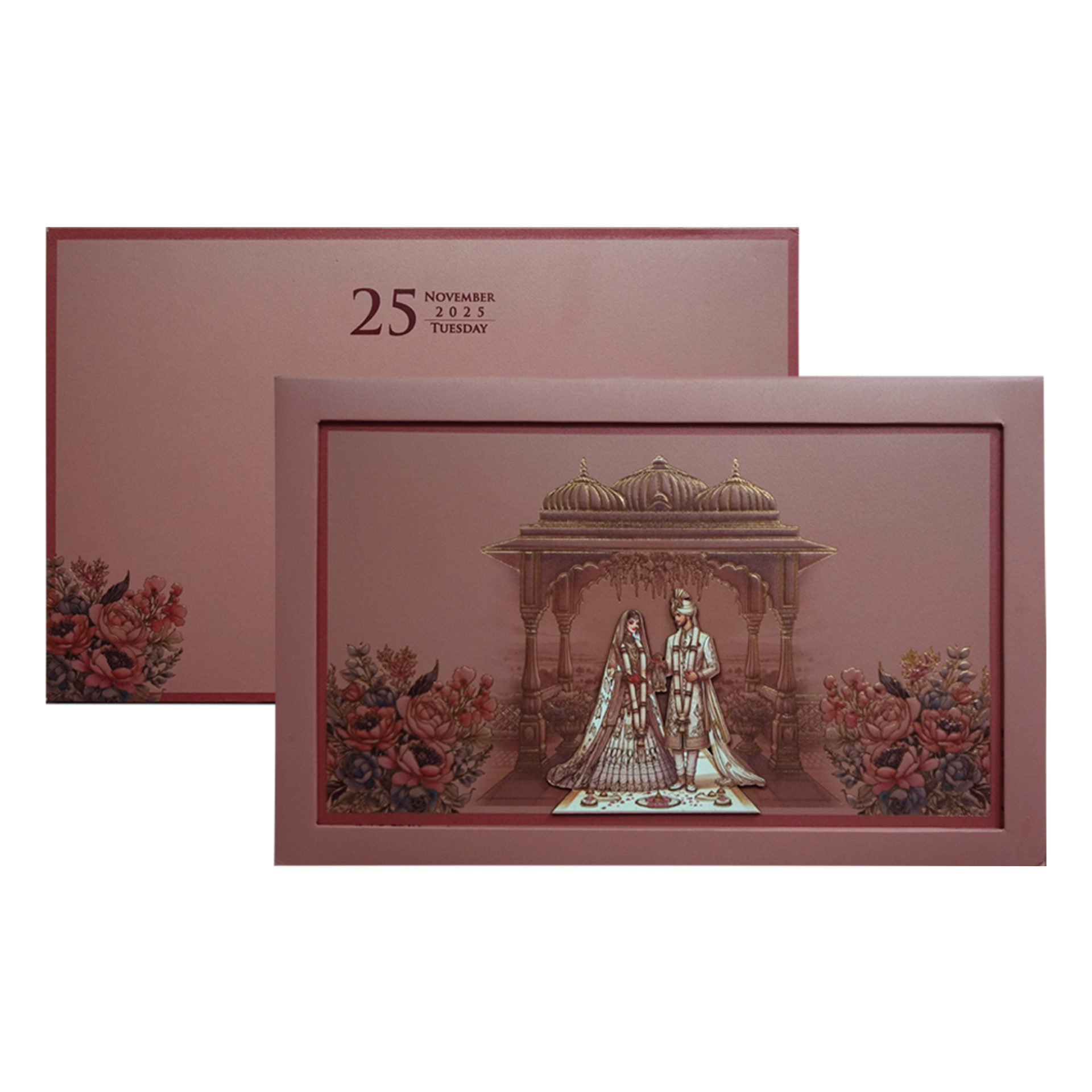 Peach Royal Premium Padded Invitation-KPR24360