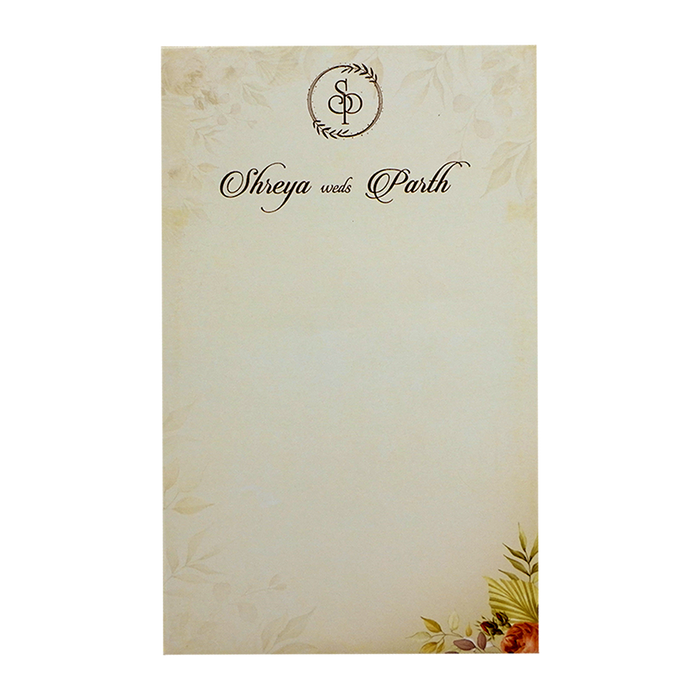 Beige Single Sheet Invitation-King of Cards