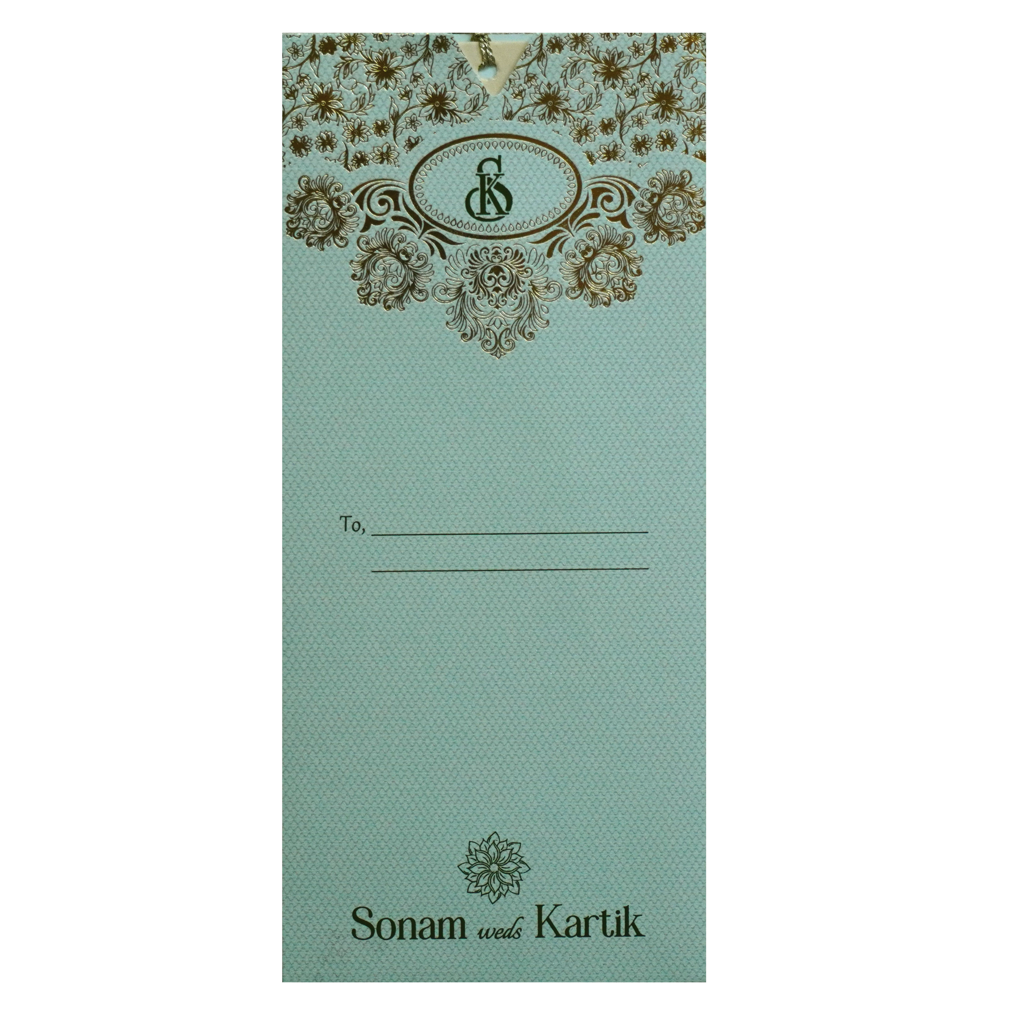 Beige Soft Green Single Invitation-KRCS7051