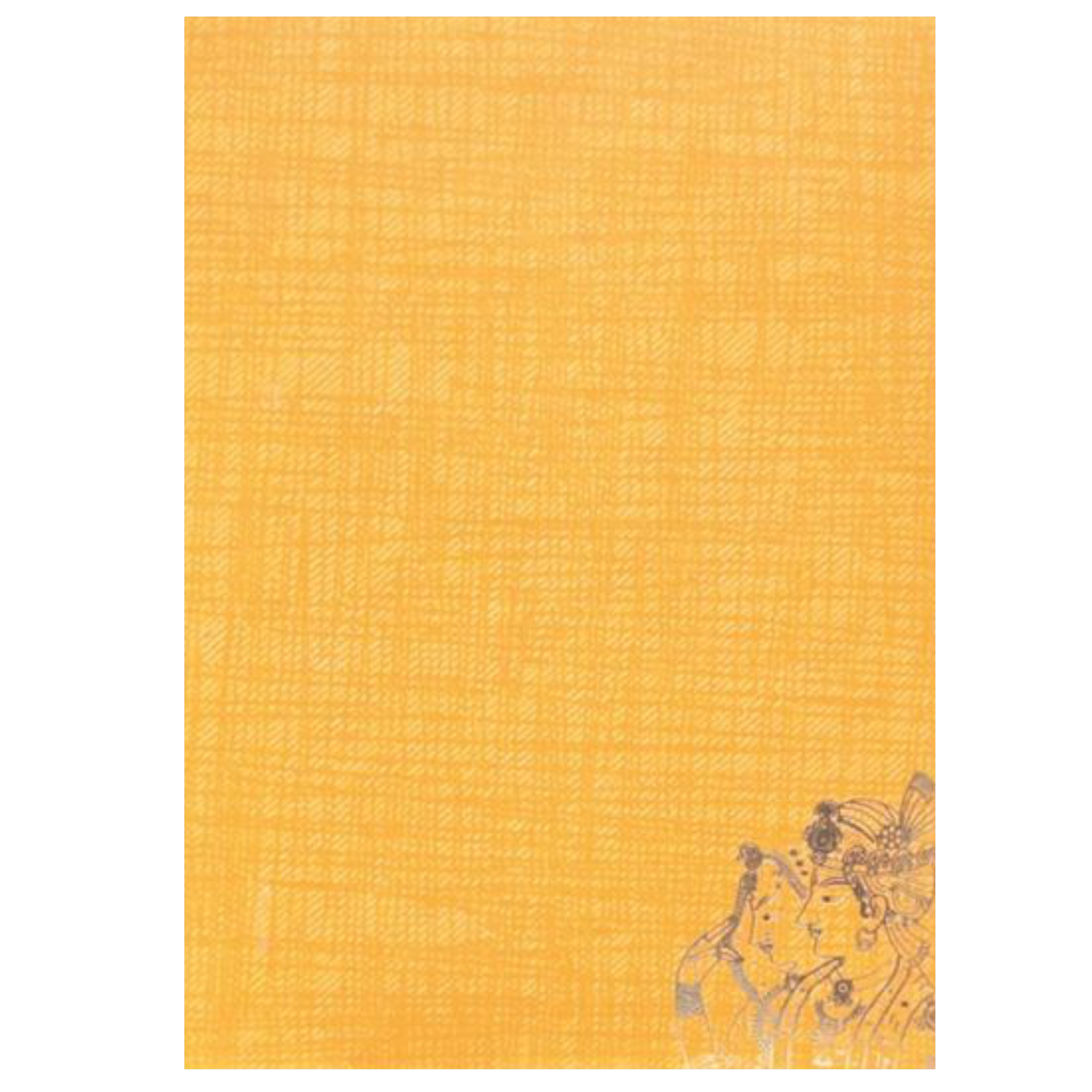 Romantic Orange Shading With Couple Theme Personal Wedding Card - KNKP003O