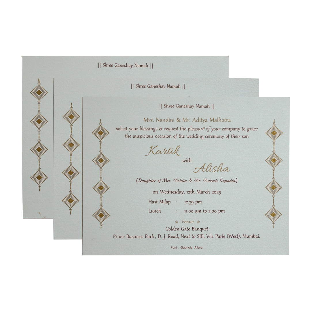 Brown Ganesha Box Invitation Card-KRC30250