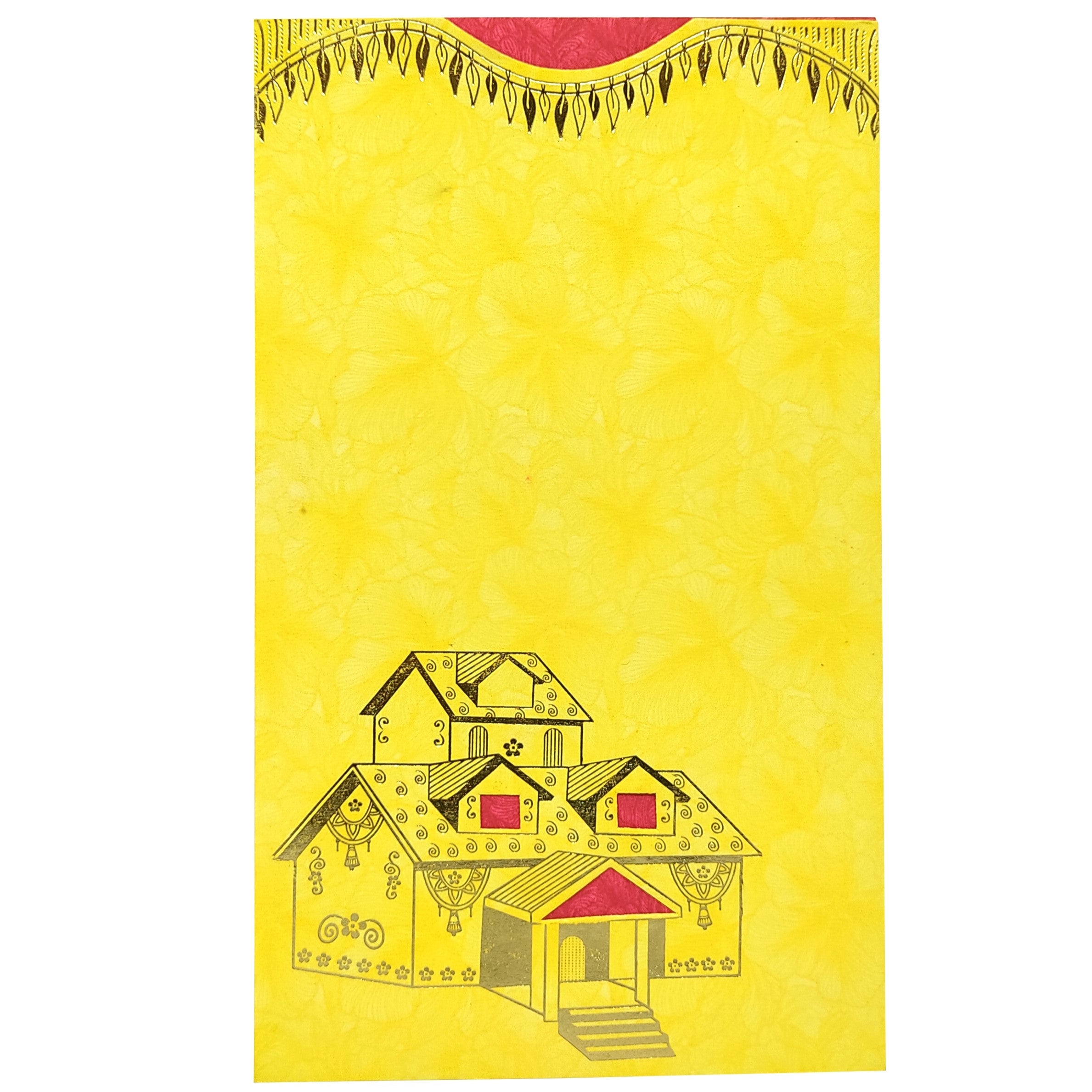 Yellow House Warming Invitation Card-KADS0008-King of Cards