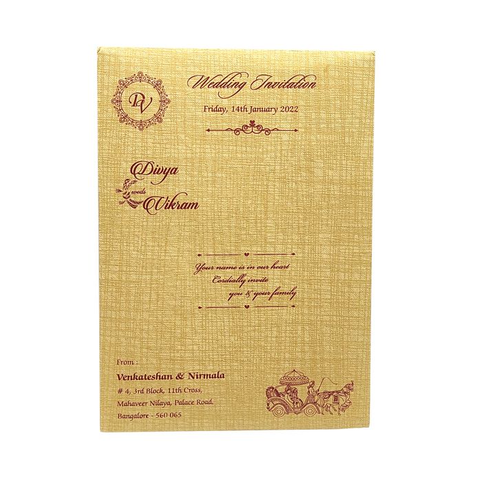 Brown Gold Metallic Invitation Card-King of Cards