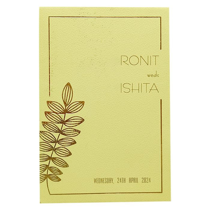 Cream Design Single Sheet Invitation Card-King of Cards