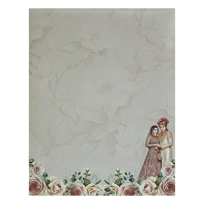 Crepe Pink Arch Wedding Card-King of Cards