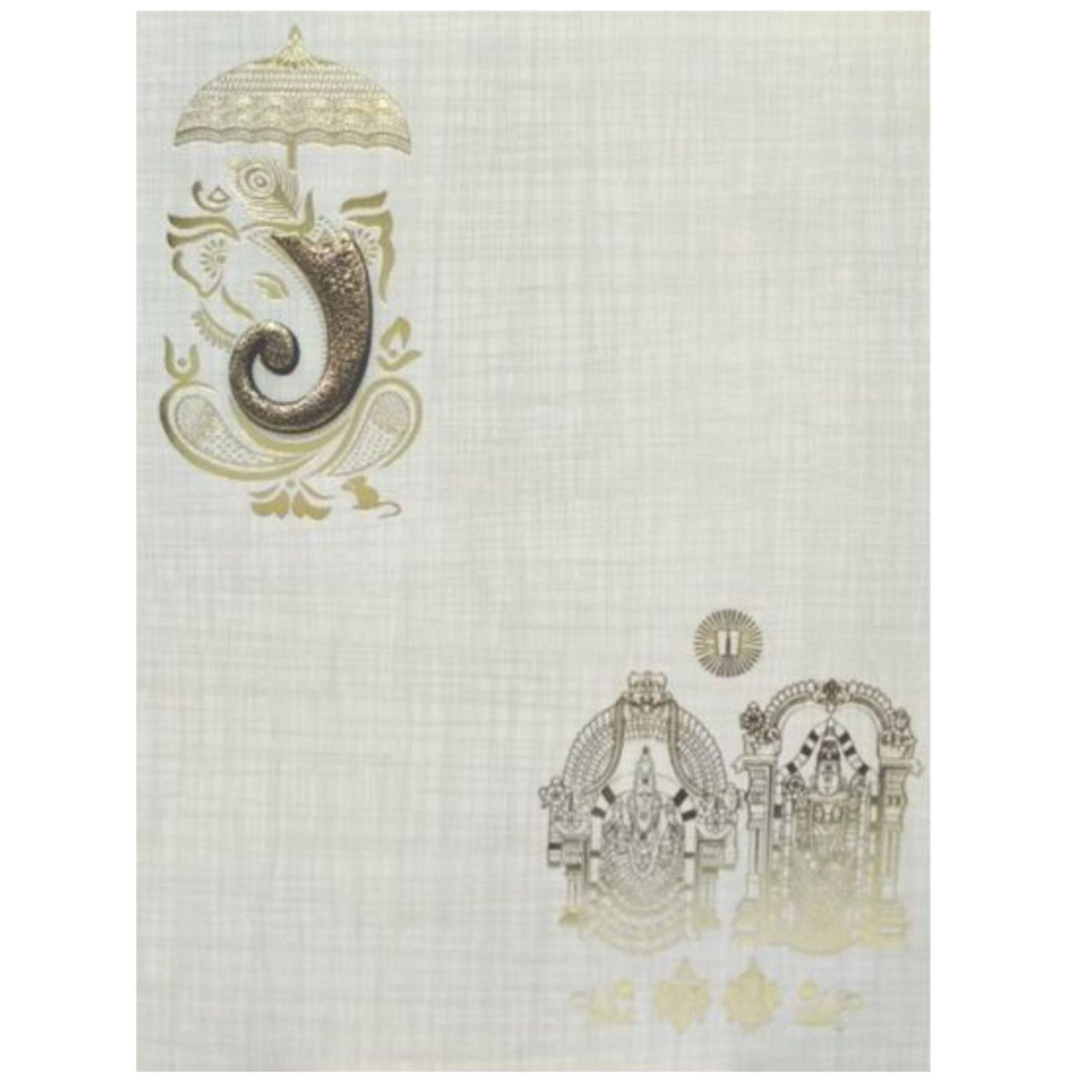 Grey Jumbo Metallic Balaji And Padmavathi Wedding Card-KNK50200