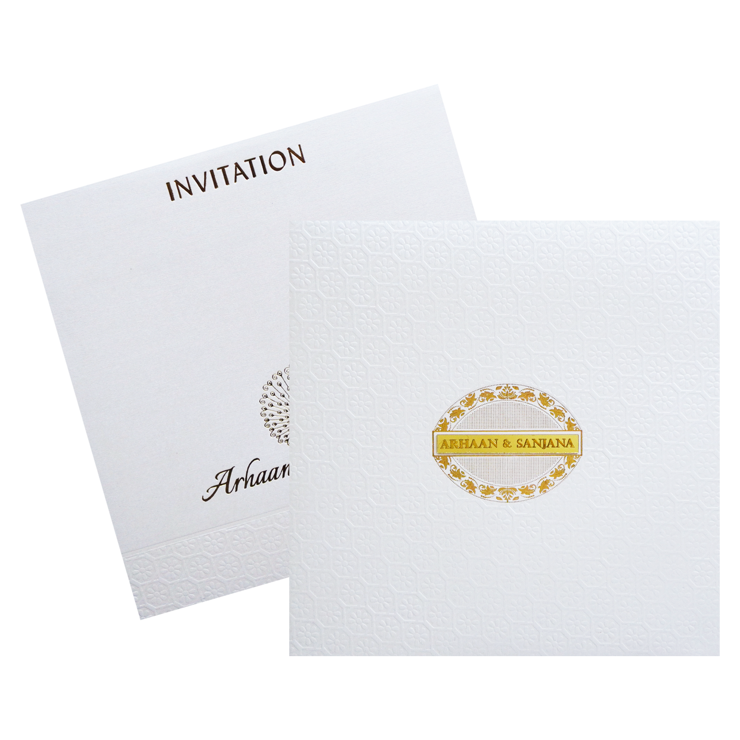 Creamy White Padded Invitation-KRC30582