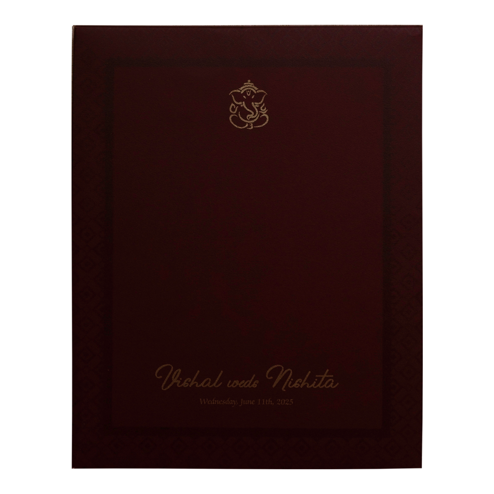 Dark Maroon Premium Invitation Card-KPR24460