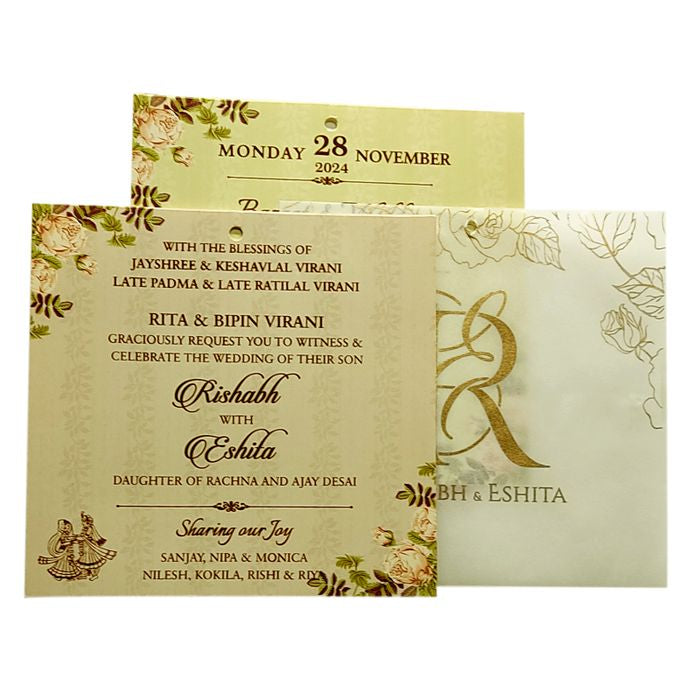 Almond White Tracing Sheet Card-King of Cards