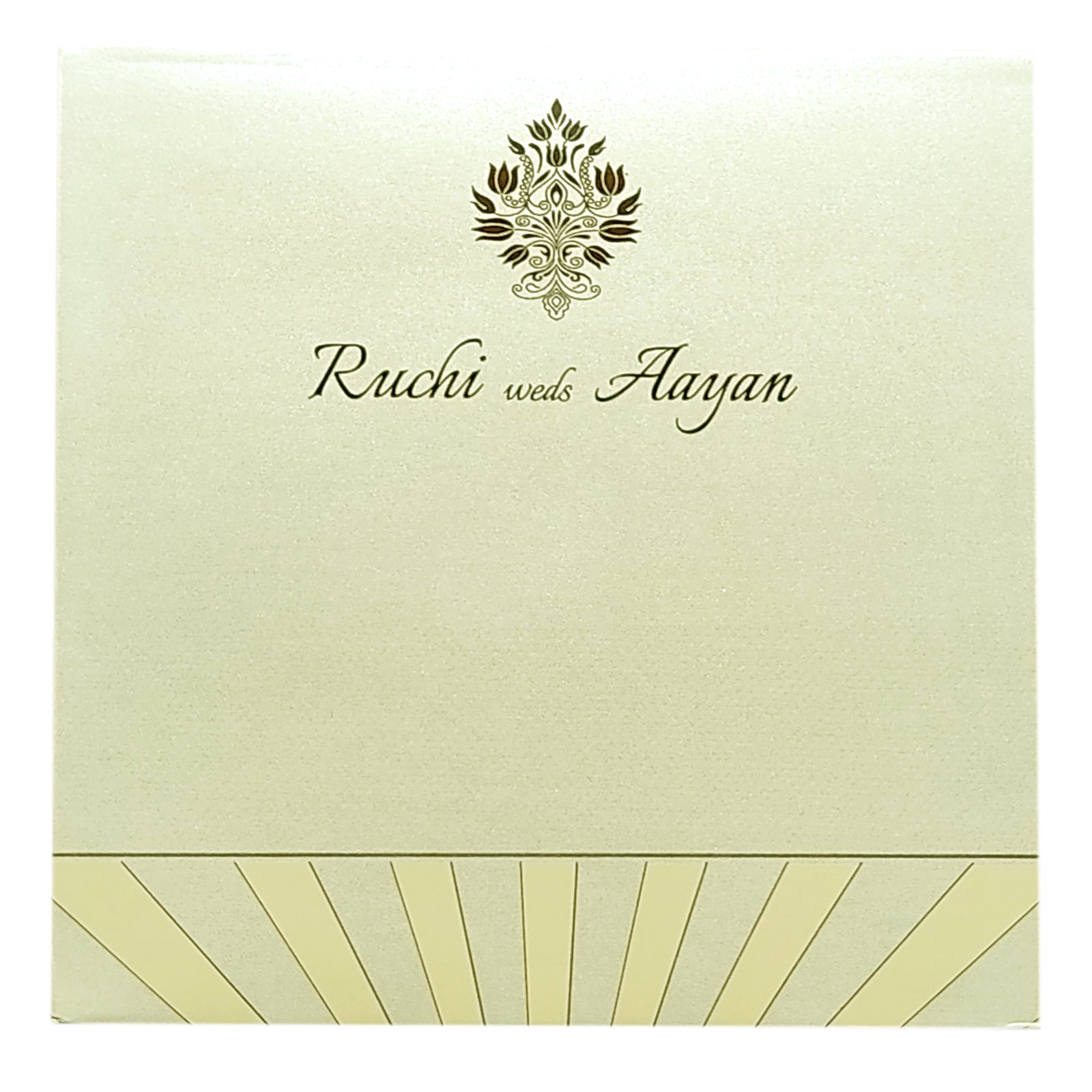 Cream Geometric Design Invitation Card-KRC29262