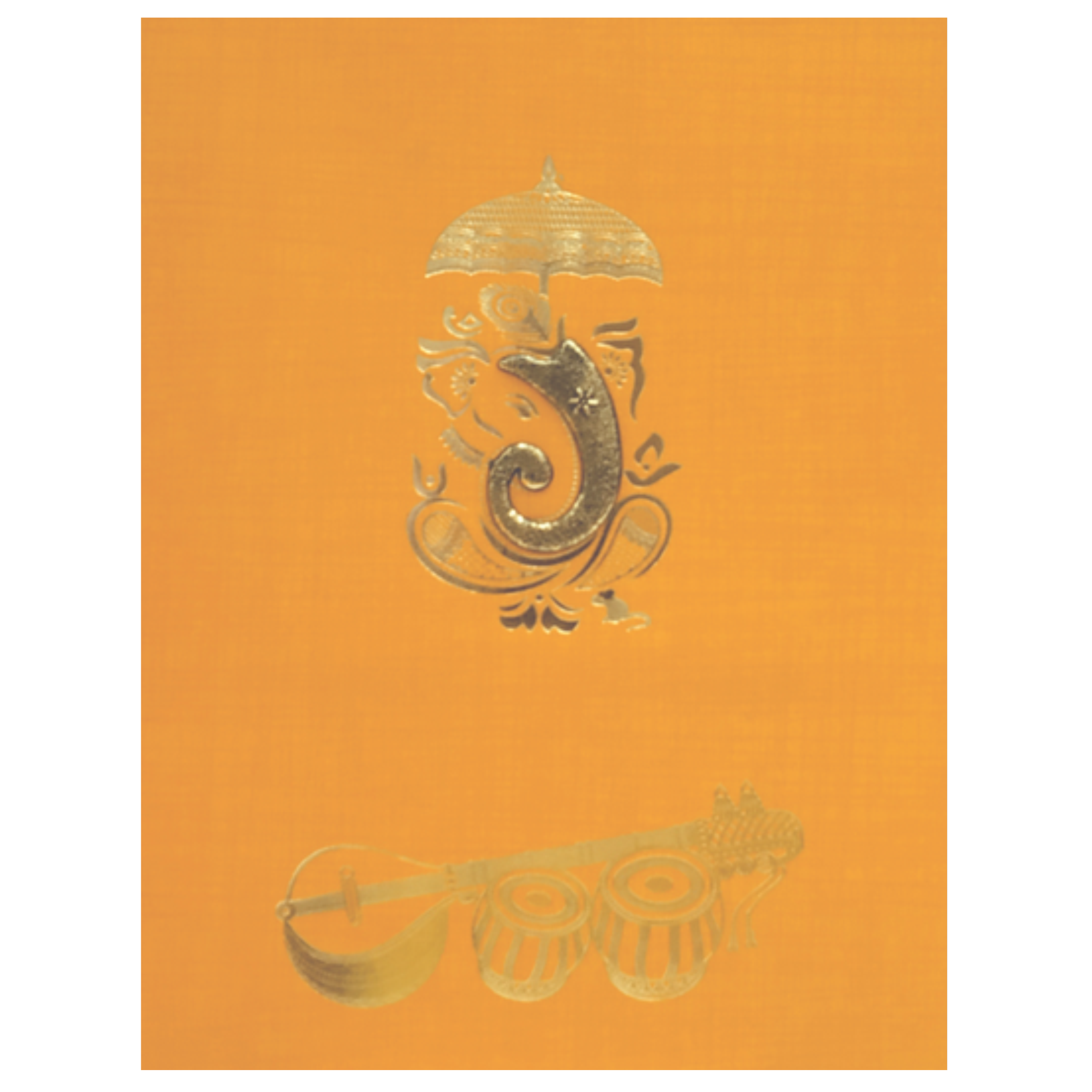 Orange Metallic Invitation Card-KNK50250