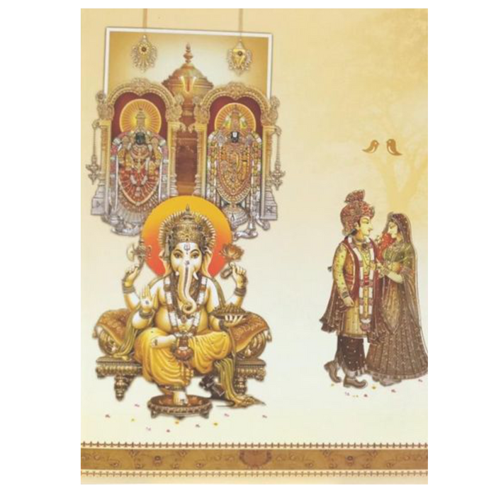 Yellow Offset Jumbo Invitation-KNKJ1082-King of Cards