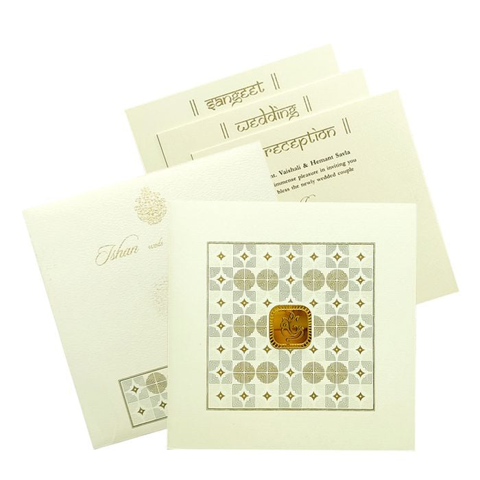 White Dot Design Invitation Card-King of Cards