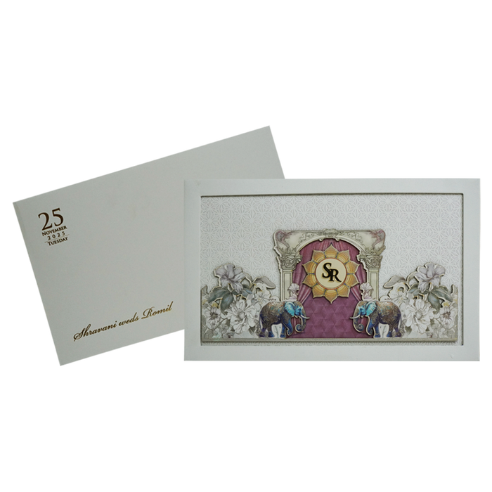 White Padded MDF Marriage Card-King of Cards