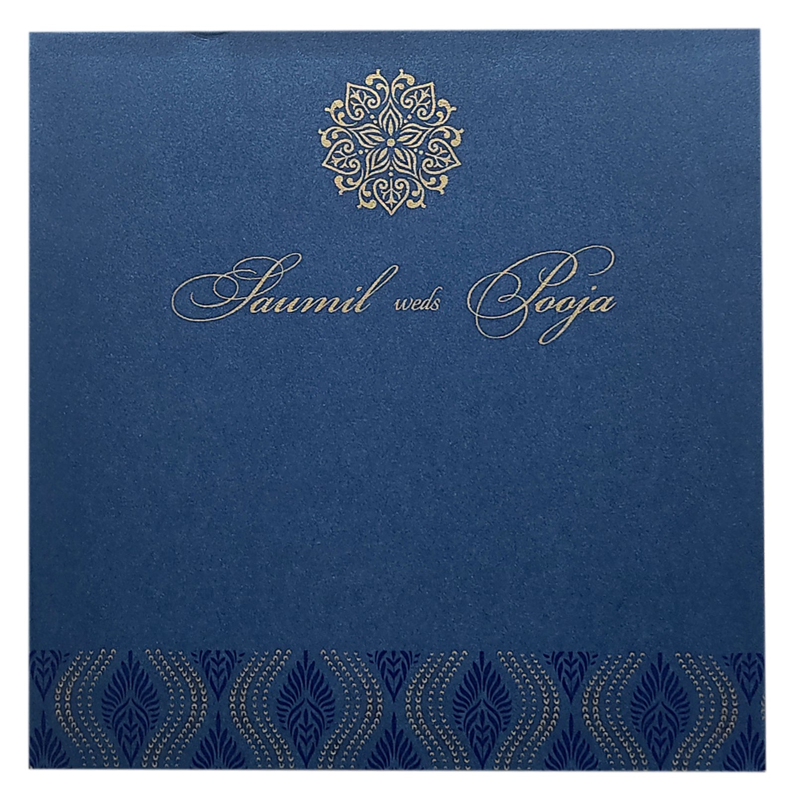 Dark Blue Pattern Design Invitation-KRC29241