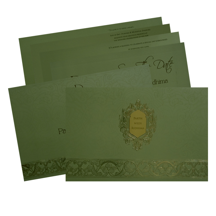 Lemon Grass Wedding Card-King of Cards