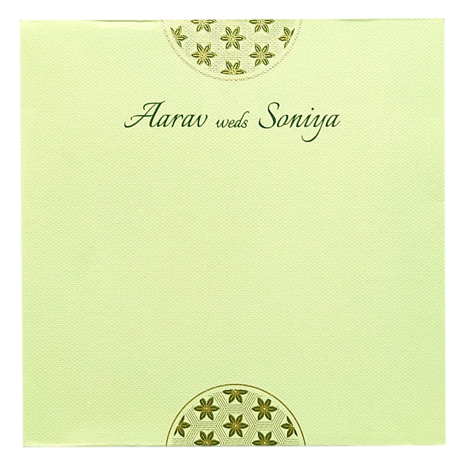 Pista Green Design Nameplate Invitation Card-KRC29332